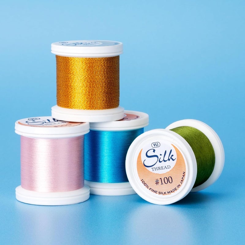 YLI Threads Silk Thread – 100 wt Fine Japanese Silk for Appliqué, EPP, and Quilting - Light Dusty Rose - Image 5